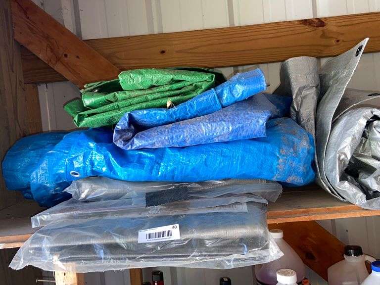 LARGE GROUP OF TARPS McLaughlin Auctioneers, LLC