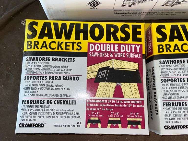 LOG HOLDER KIT, SAWHORSE BRACKETS McLaughlin Auctioneers, LLC