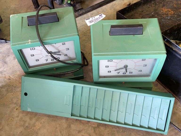 (2) CROPRINT TIMECLOCKS, (2) TIME CARD HOLDERS McLaughlin Auctioneers