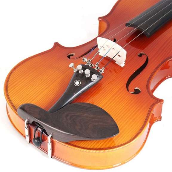 Cecilio CVN320L Ebony Fitted Solid Wood LeftHanded Violin with Tuner