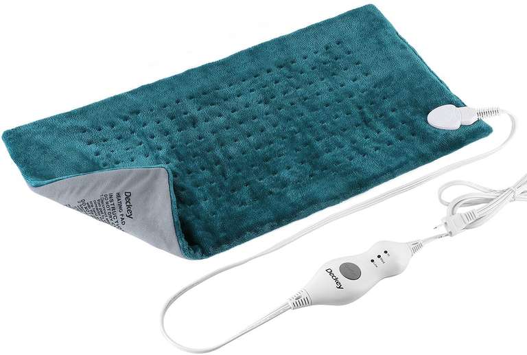 Deckey Electric Heating Pad 12 x 24,Heating Pad for Fast Pain,Heating