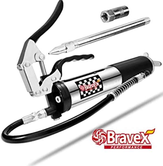 Bravex Heavy Duty Professional Pistol Grip Grease Gun 6000 PSI 18