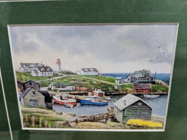 Jin Rong Chen Hand Signed Artwork Containing 3 Framed Prints "Peggy's