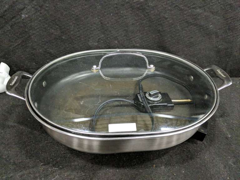 Cuisinart, Electric Frying Pan, Oval Shaped, 16" Long X 13" Wide