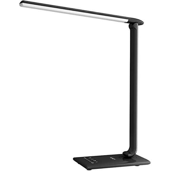 AUKEY Desk Lamp, 12W Dimmable LED Table Lamp with Warm White Light, USB