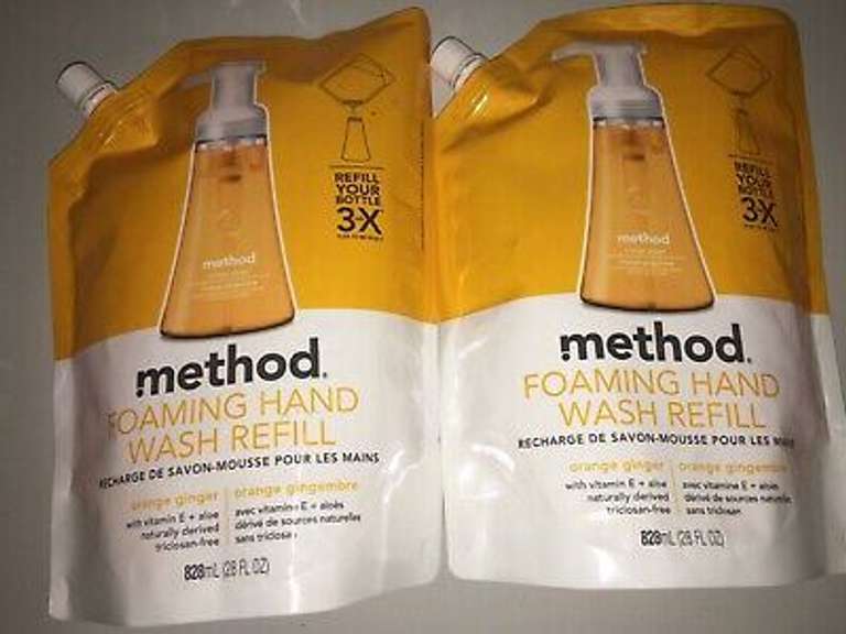 Method Foaming Hand Soap Refill, Orange Ginger, 28 Ounce (6 Count