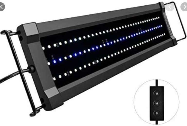 NICREW ClassicLED G2 Aquarium Light, Dimmable Fish Tank Light with 2Channel Controller, White