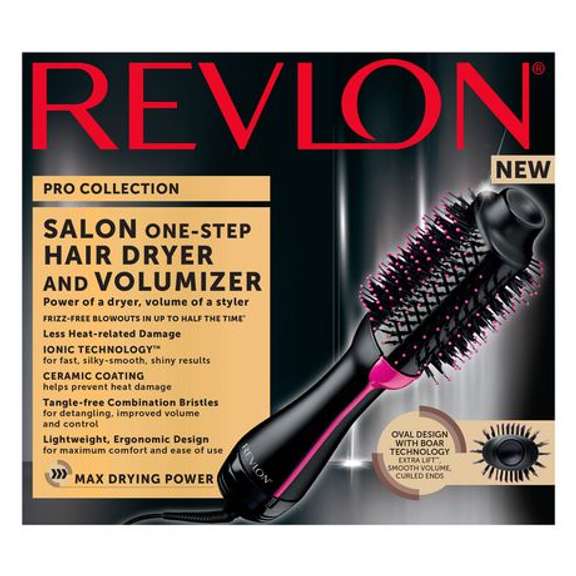 Revlon OneStep Hair Dryer & Volumizer Hot Air Brush, Black New/Open