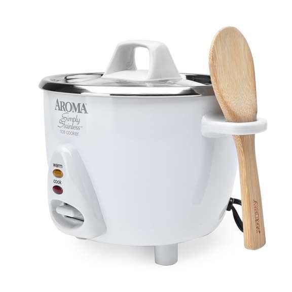 Aroma ARC753SG 3Cup Uncooked, 6Cup Cooked, Simply Stainless Rice