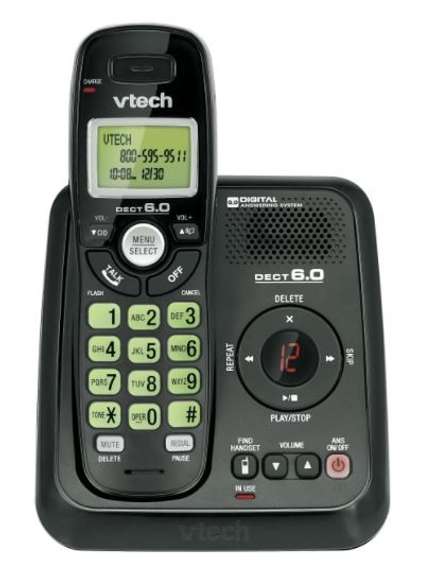 Vtech Dect 6.0 Single Handset Cordless Phone System with Digital