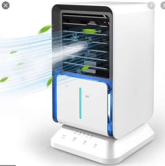 AUZKIN Portable Air Conditioner, Oscillating Air Cooler Desk Fan