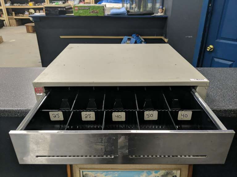 CBM Metal Cash Drawer with Key (19.5" long, 4" high) Mariner Auctions