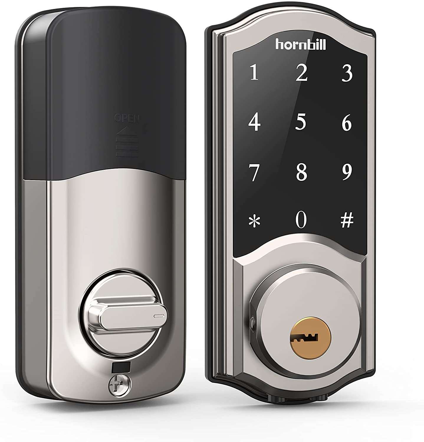 [2021 Newest] Smart Deadbolt Lock Front Door, Keyless Entry Door Lock