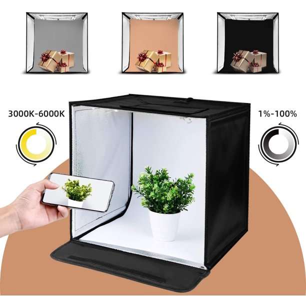amzdeal Photo Studio Light Box Color Temperature Brightness Adjustable