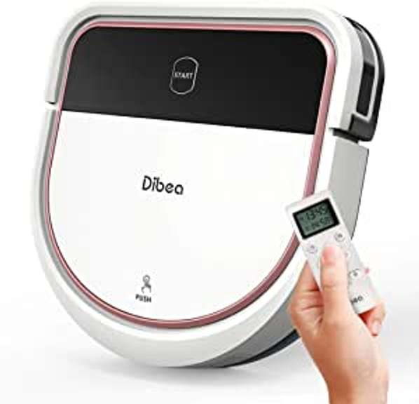 **See Note** Dibea Robotic Vacuum Cleaner 2 in 1 Vacuuming and Mopping Robot, DShape Design