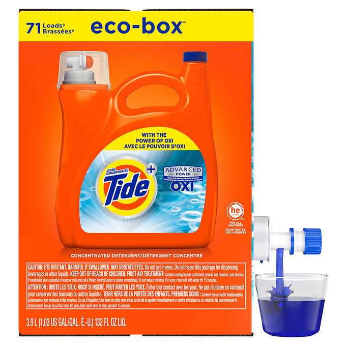 Tide Advanced Power Ultra Concentrated Liquid Laundry Detergent EcoBox