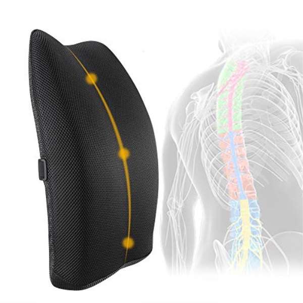 Mkicesky Lumbar Support for Office Chair, Back Support Cushion Full