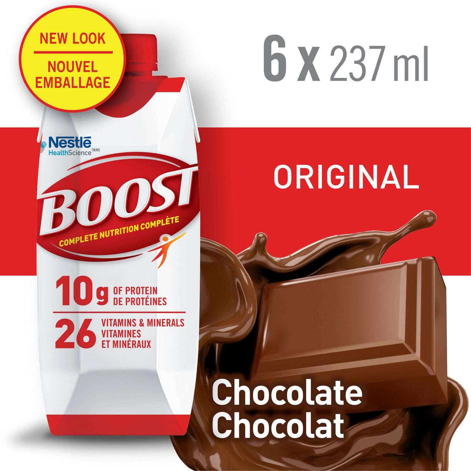 BOOST Original Chocolate Meal Replacement Drink, 24 x 237ml Mariner