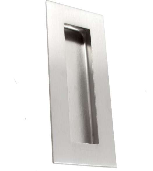 5.31 Inch Rectangular Satin Stainless Steel Flush Pull, Canaropa FP412