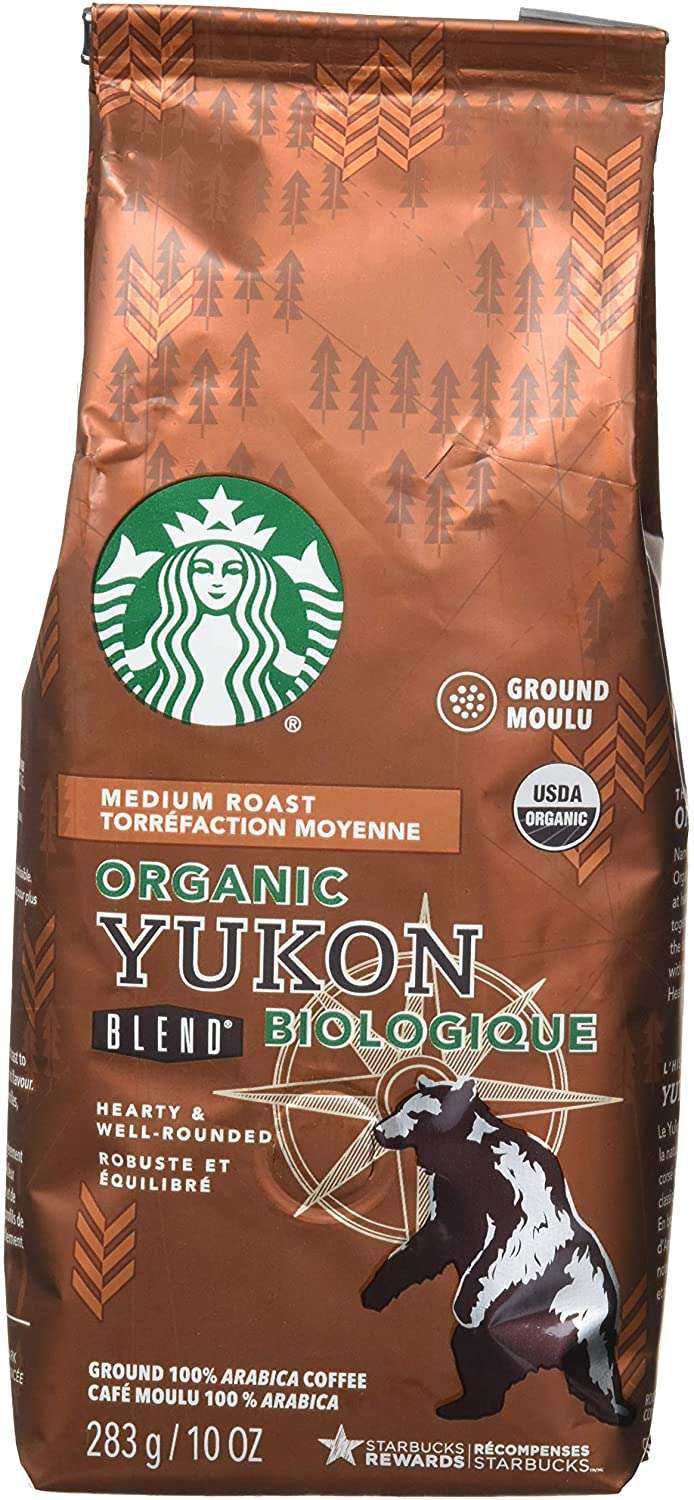 Starbucks Organic Yukon Blend Ground Organic Medium Roast Coffee, 283