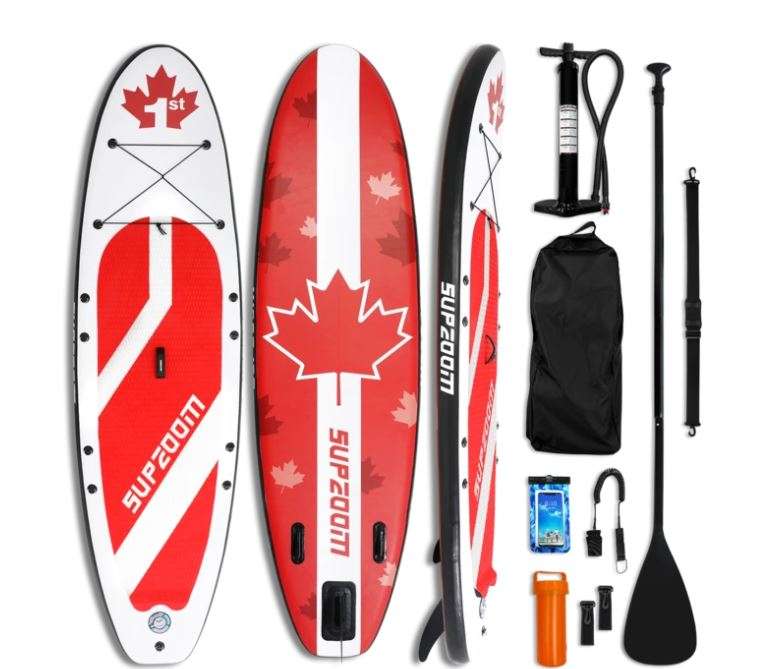 SUPZOOM RED LEAF 10'6" INFLATABLE PADDLE BOARD Mariner Auctions