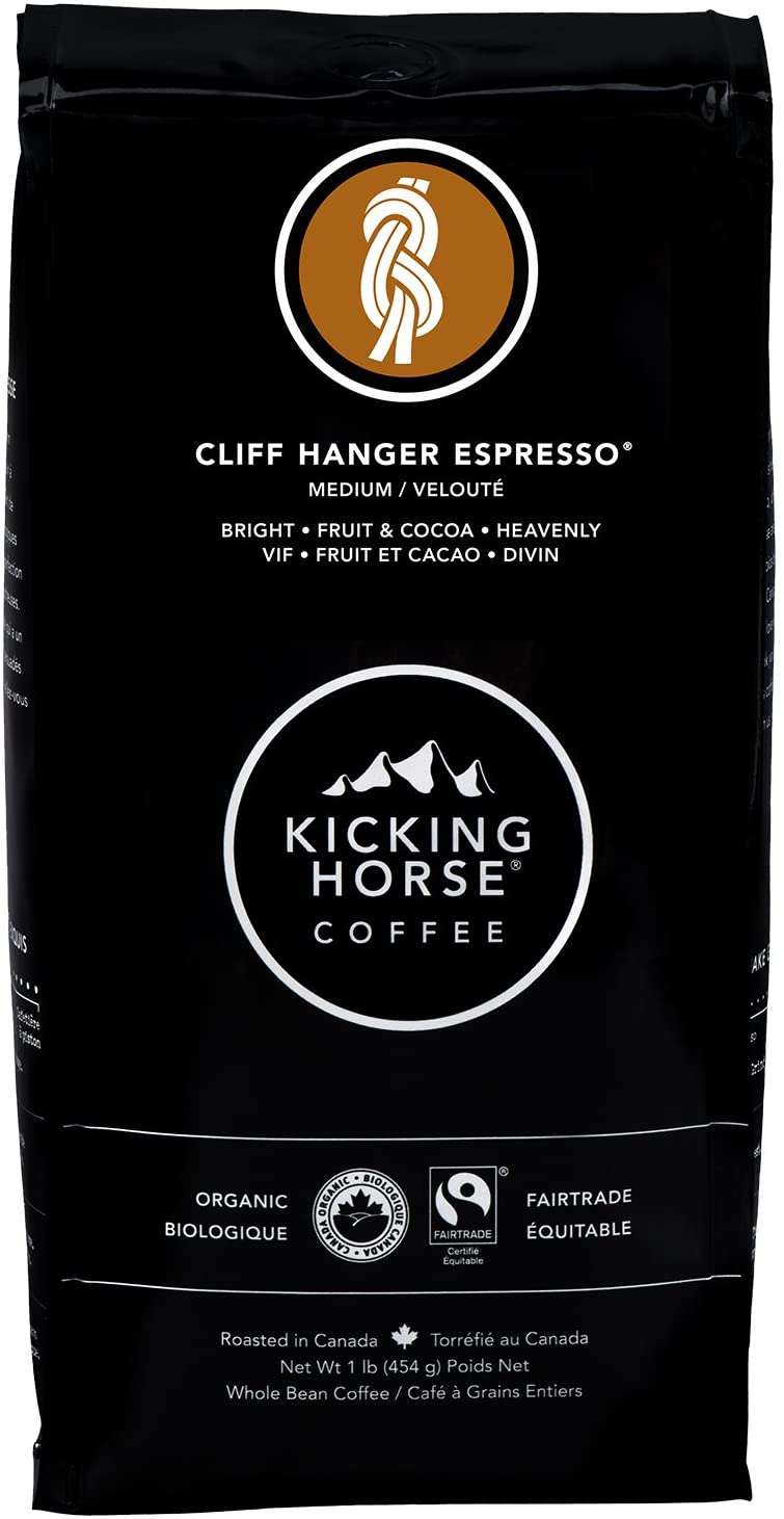 Kicking Horse Coffee Organic Cliff Hanger Espresso, 454 Gr( best before