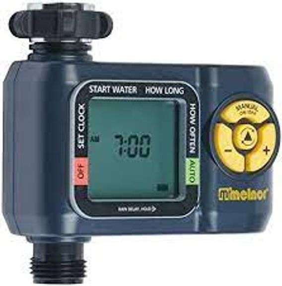 Melnor 65034AMZ AquaTimer Digital Water Timer with 2 Stainless Steel