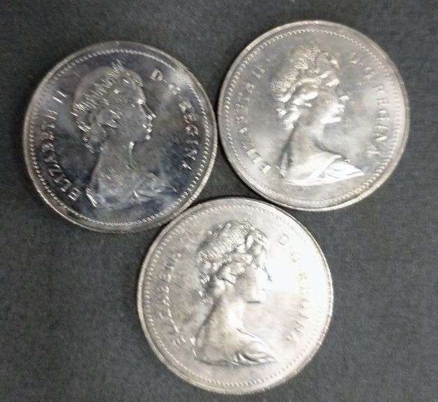 Set Of 3 1979 One Dollar Canadian Coins Mariner Auctions 