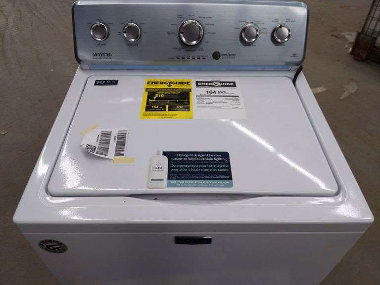**See Note** Maytag MVWC565FW Top Load Washer, 27" Width, 4.9 cu. ft. Capacity, 11 Wash Cycles
