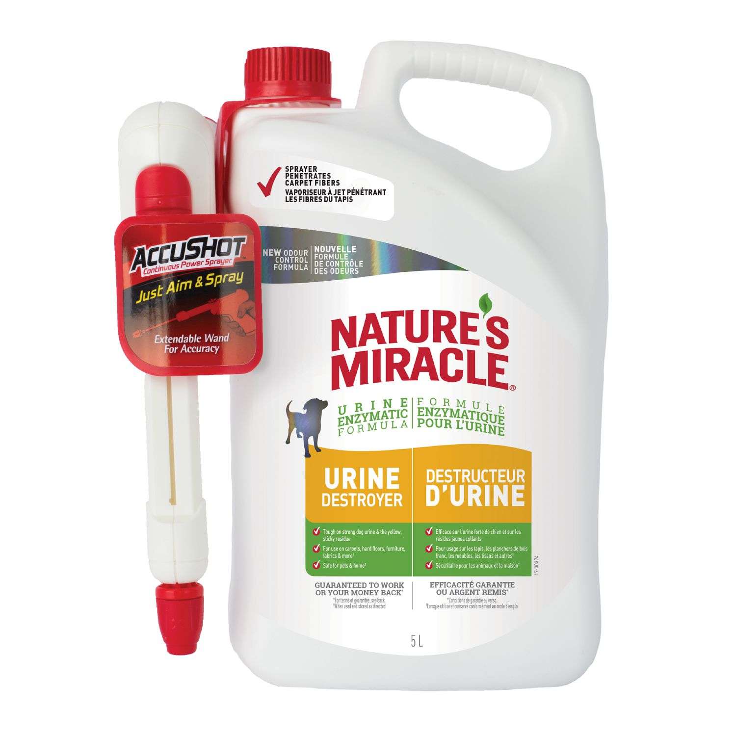 Nature's Miracle Urine Destroyer With AccuShot Spray Attachment, 5L