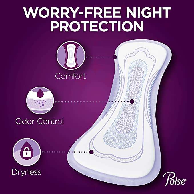 **See Note** Poise Overnight Incontinence Pads for Women, Ultimate