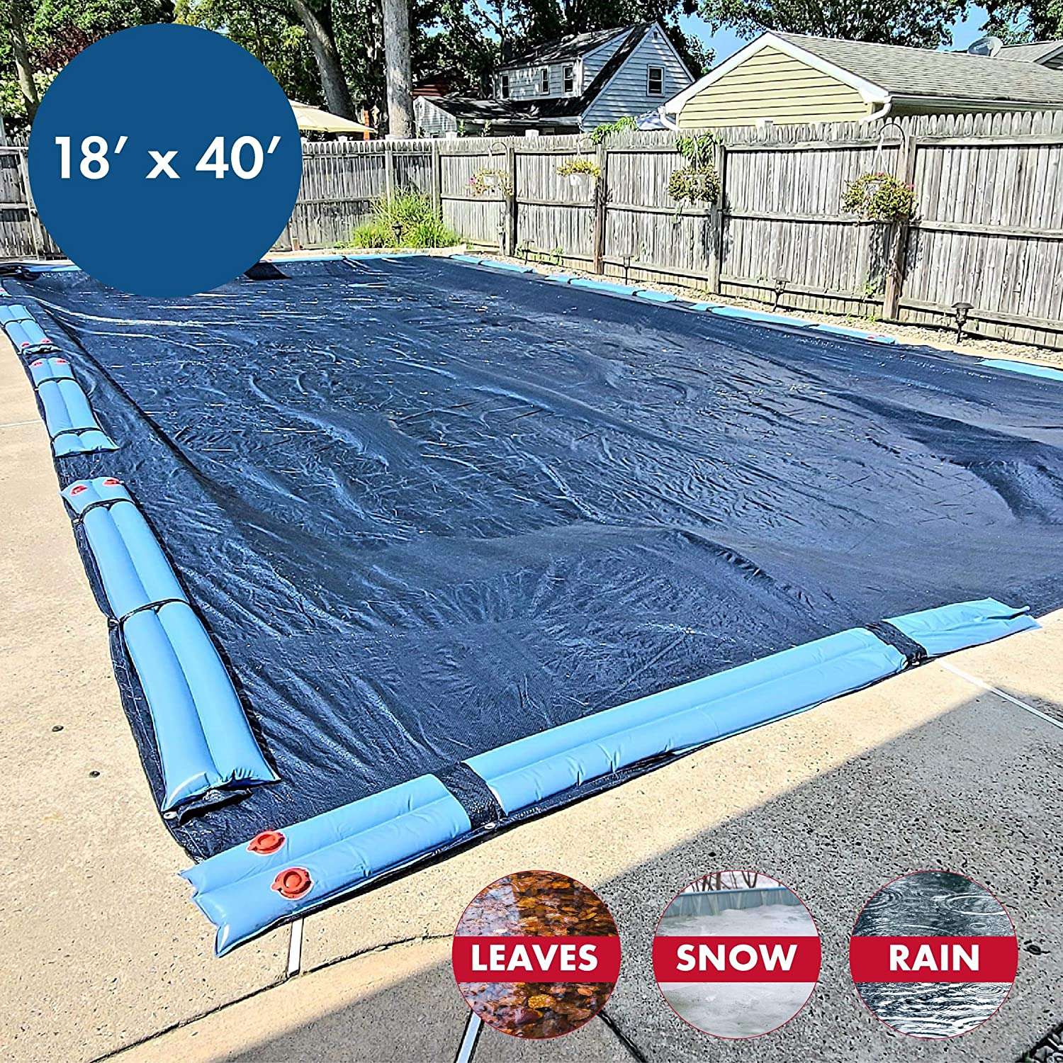 Winter Block WC1840RE Swimming Pool Winter Cover with Winch and Cable