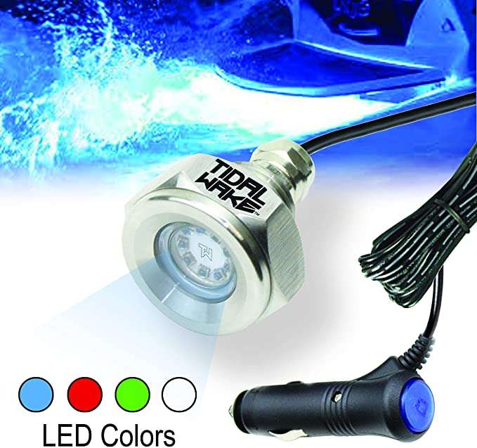 Tidal Wake TW301 LED Waterproof 1/2" Boat Drain Plug Kit with Tidal