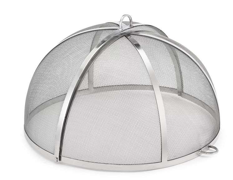 Wire Mesh Dome 2 Piece Fire Pit Screen, Stainless Steel, 26" Diameter
