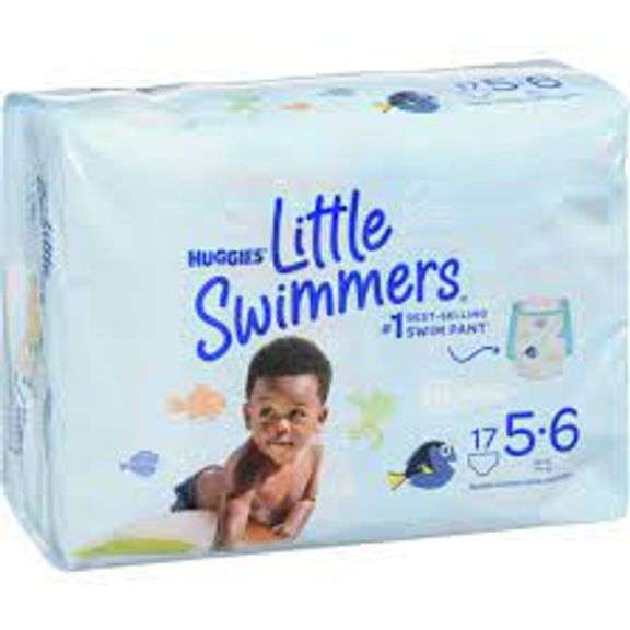Huggies Little Swimmers Swim Diapers, Size 56 Large 17.0 Count