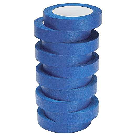 LICHAMP 10Piece Blue Painters Tape 1 inch, Blue Masking Tape Bulk