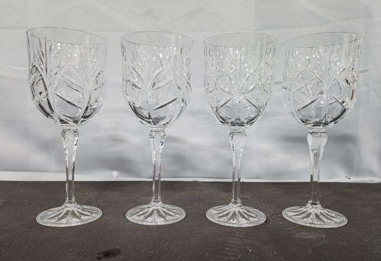 Four Crystal Wine Glasses Mariner Auctions & Liquidations Ltd.