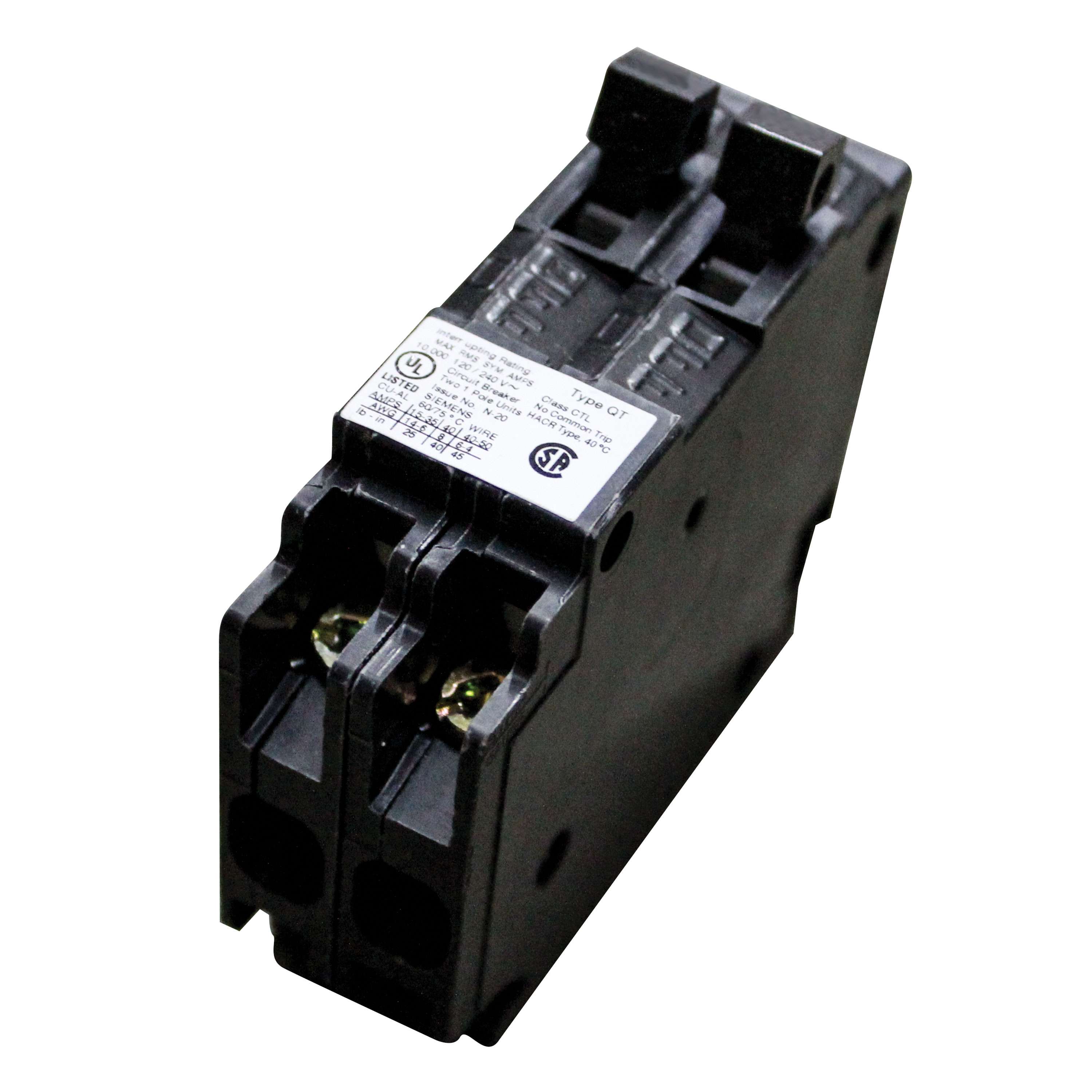 Siemens ITEQ1515 Duplex Circuit Breaker Type QT Class CTL Twin 15A/15A