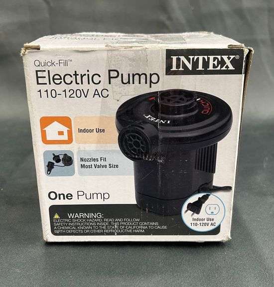 Intex QuickFill AC Electric Pump, 110120 Volt Mariner Auctions