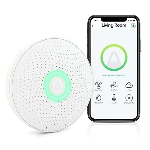 AIRTHINGS Wave Plus Indoor Air Quality Monitor with Radon Detection