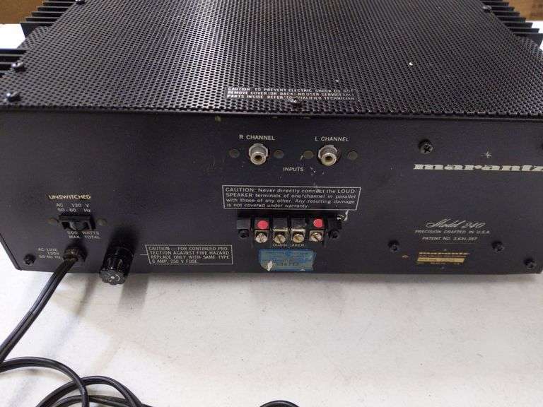 Marantz Model 240 Power Amplifier Mariner Auctions & Liquidations Ltd.
