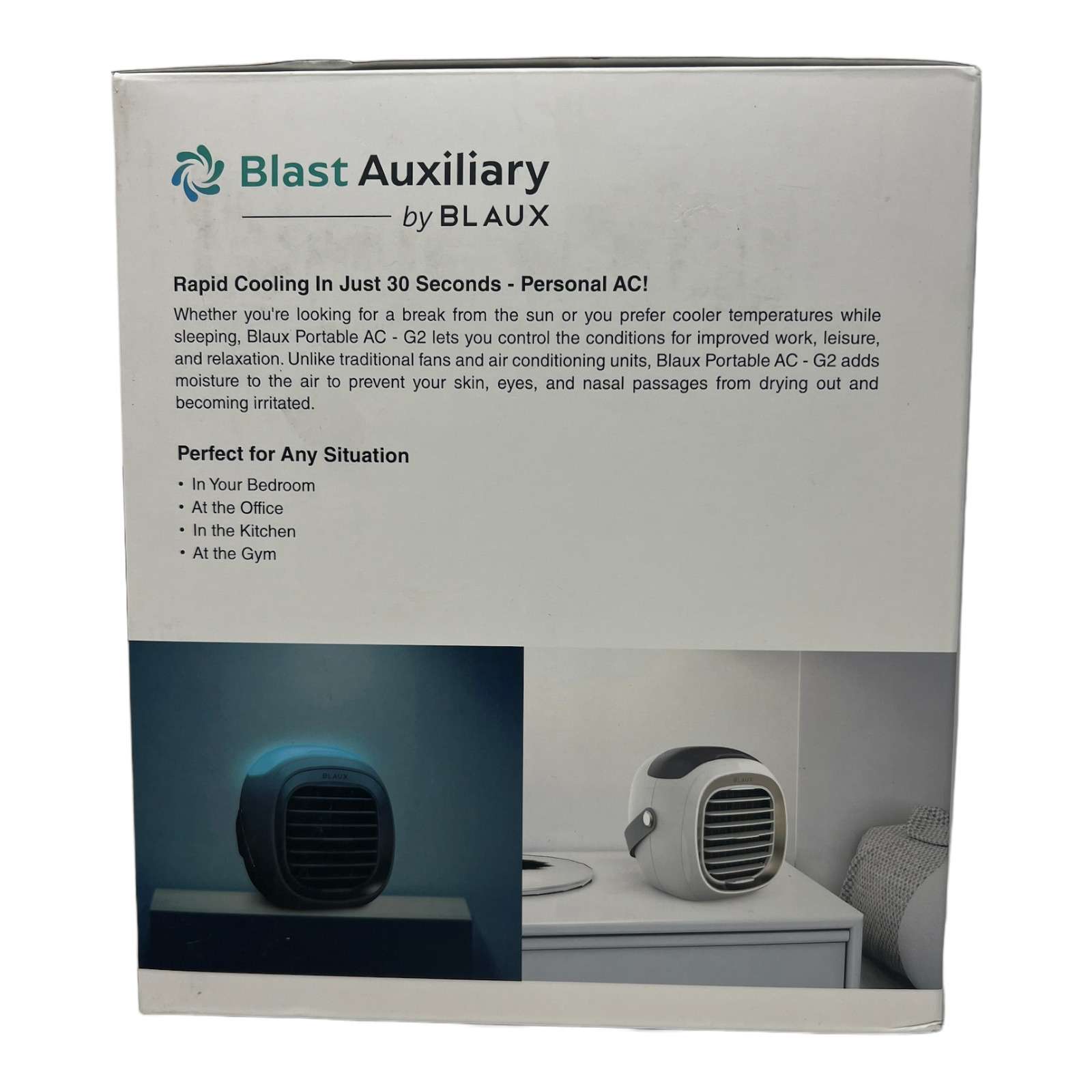 BLAUX Evaporative Air Cooler G2 Blast Auxiliary Personal Cooler