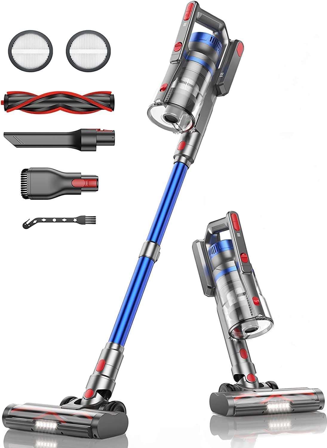 BuTure Cordless Vacuum Cleaner, 34KPA Powerful Cordless Stick Vacuum