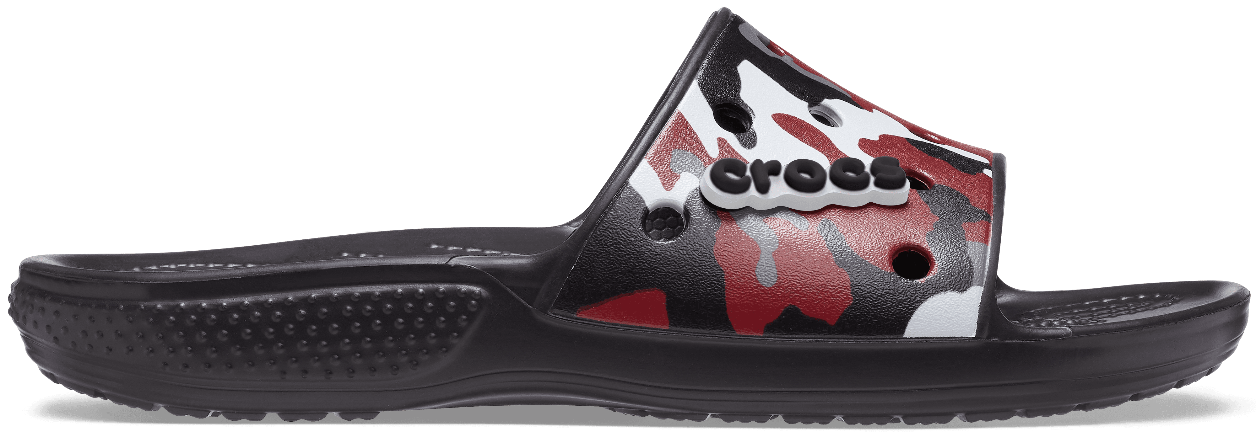 Crocs Classic Crocs Printed Camo Slide; Black / Red, W10/M8 - Mariner ...