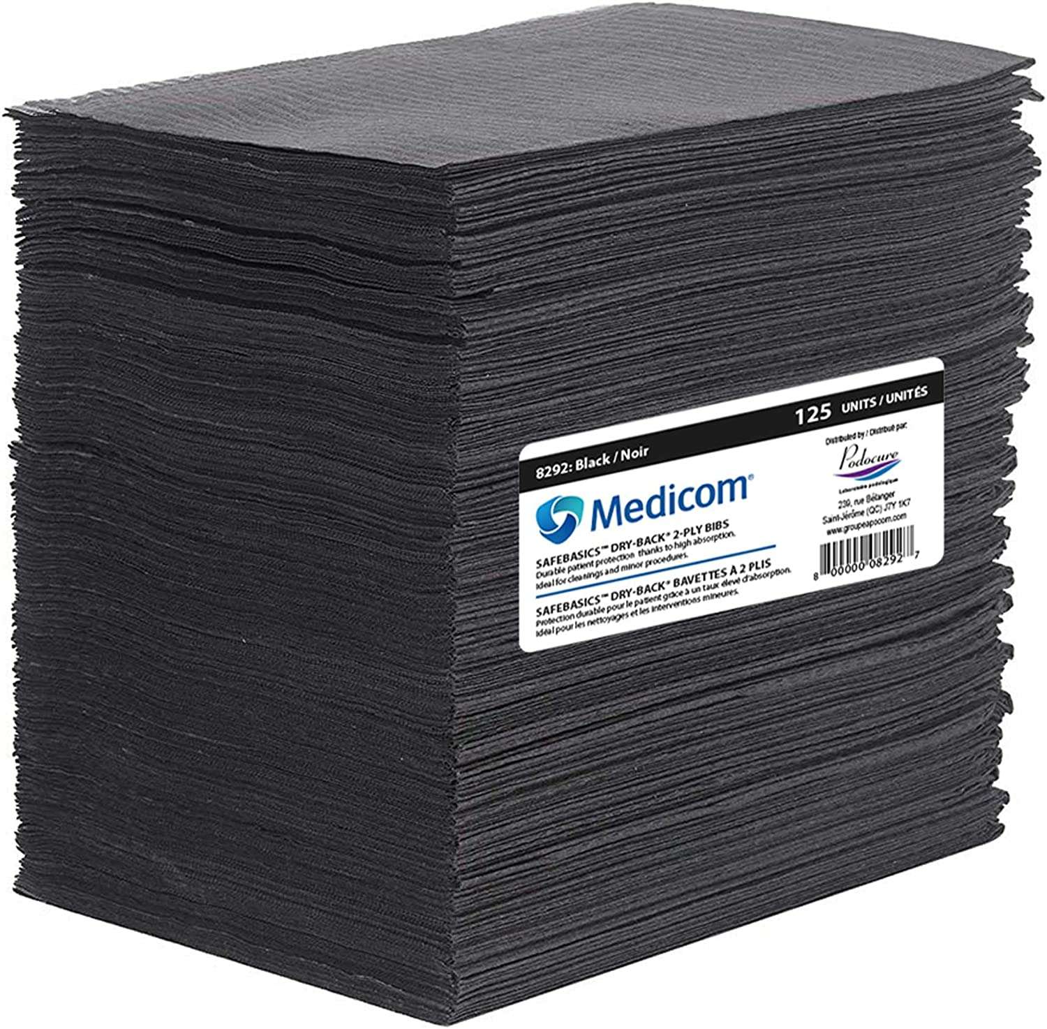 Lot Of 4 SafeBasicsTM DryBack® 2Ply Bibs Dental Bib 13" X