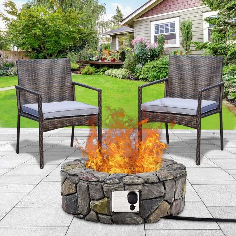 Costway 28" Propase Gas Outdoor Fire Pit Mariner Auctions