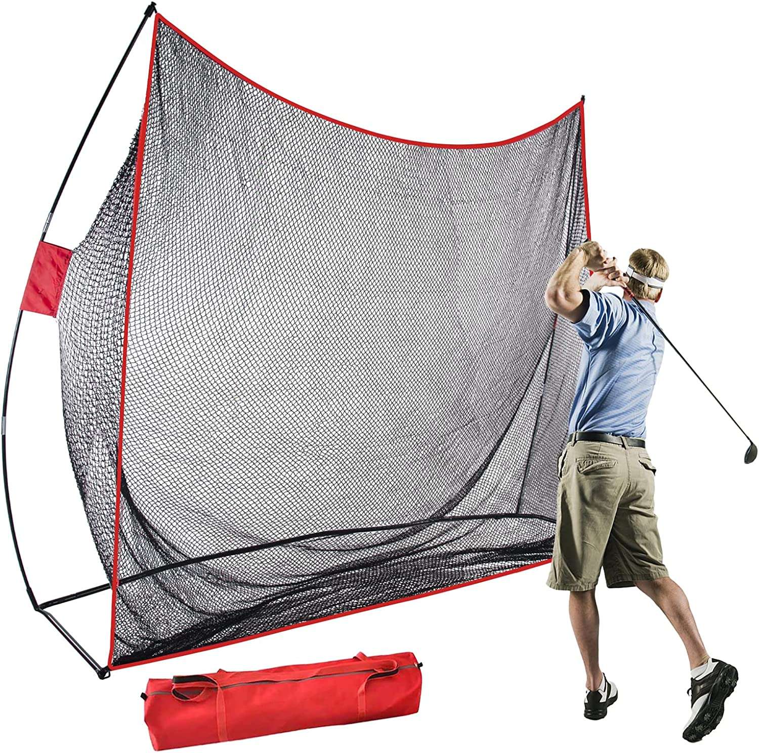 Sharellon Golf Practice Net Golf Net, 10x7ft Portable High Impact Golf