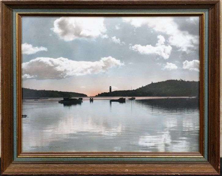 Large W.R. MacAskill "Northwest Arm, Halifax, 1927" Print 263/4" x 32" incl. frame Mariner