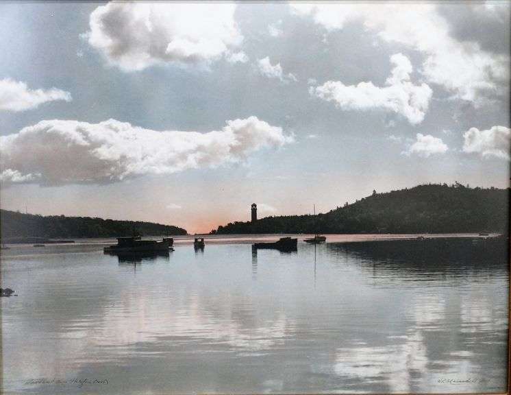 Large W.R. MacAskill "Northwest Arm, Halifax, 1927" Print 263/4" x 32" incl. frame Mariner