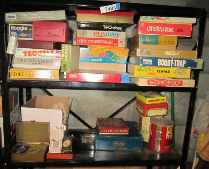 Vintage board games, card games, puzzle, etc. Mark Van Hook, Auctioneer